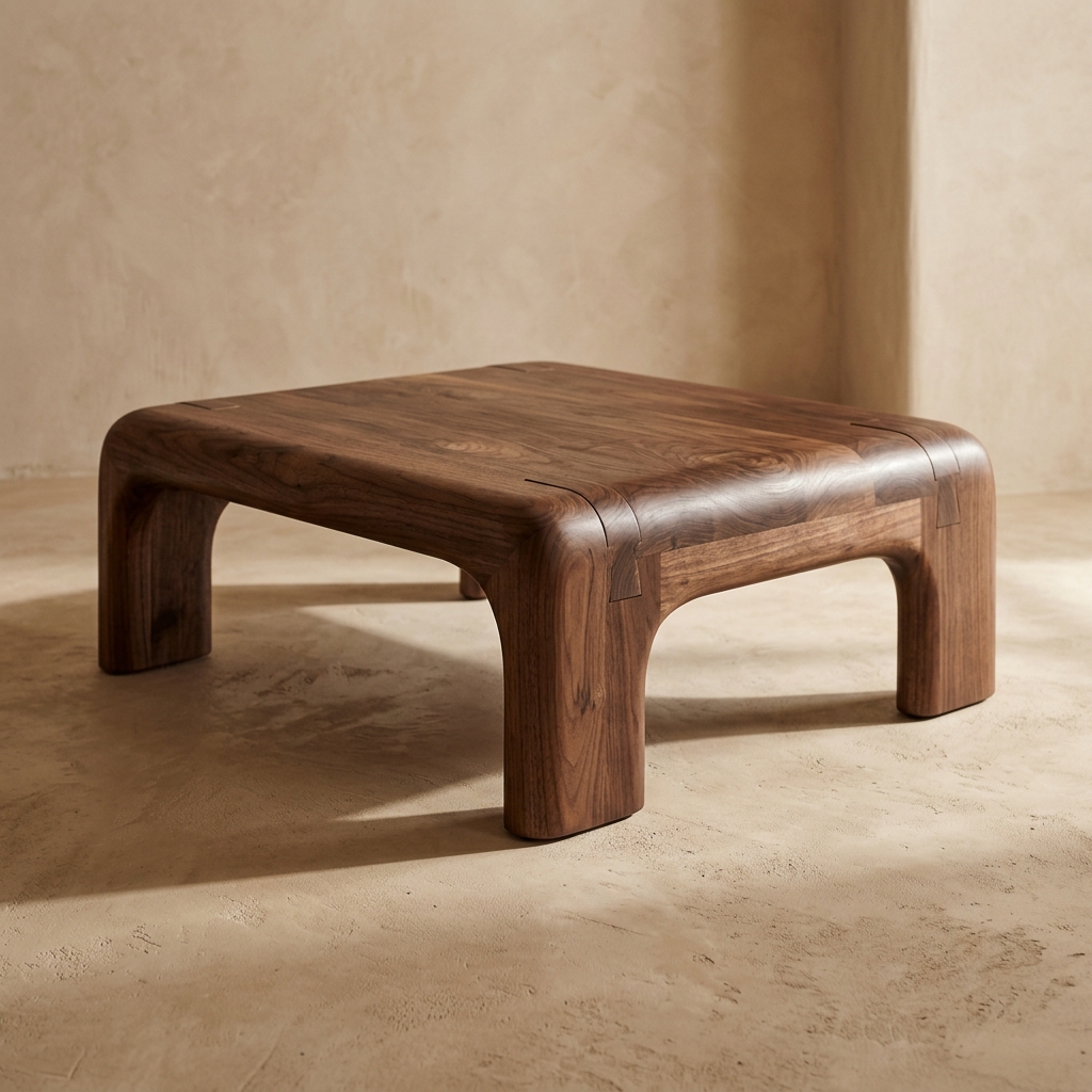 Arc coffee table with arched legs