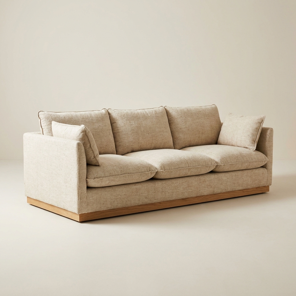Harbor 3-Seater Sofa in oatmeal linen