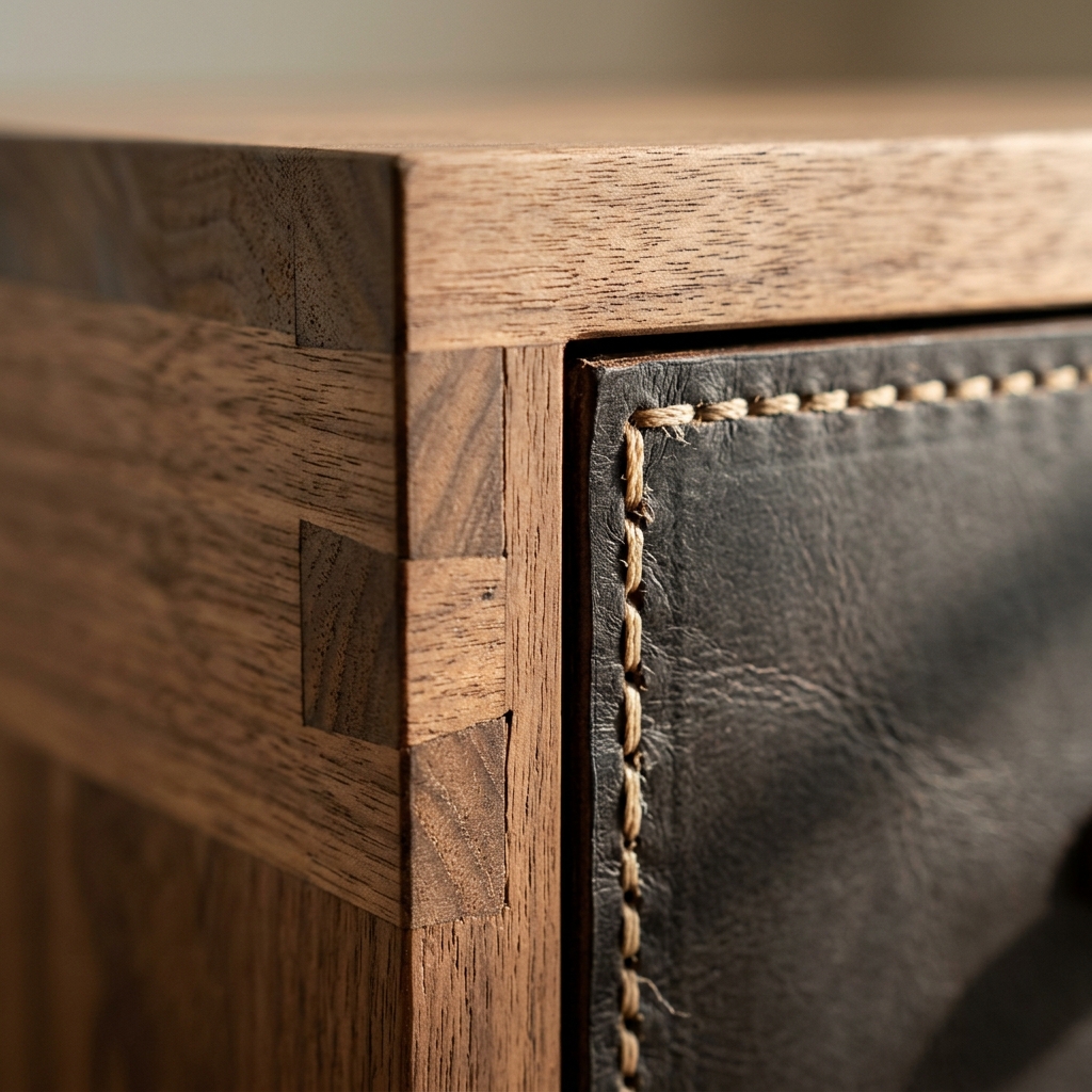 Close-up of the Nook bedside table joinery