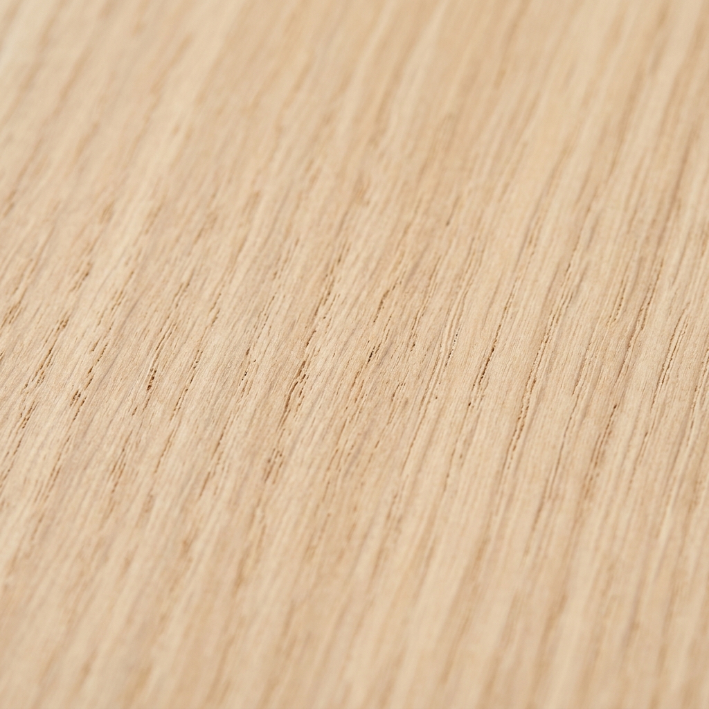 Straight, even grain on a white oak board